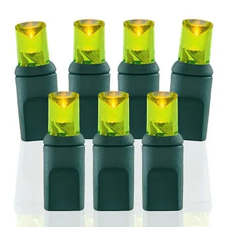 50 Light Yellow 5 Mm Wide Angle Conical LED Christmas Lights 3 50 Light Yellow 5 Mm Wide Angle Conical LED Christmas Lights